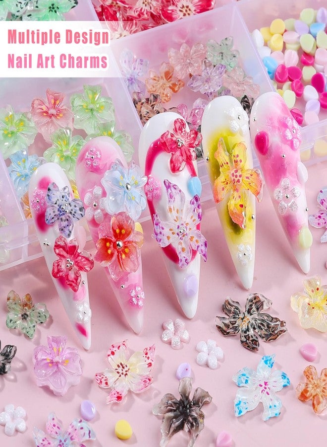 editTime Flower Nail Art Charms, 3D Flowers for Nails Colorful Hawaii Hibiscus Nails 3D Acrylic Flowers Petals Floral Nail Gems for Women Nail Art Design (HawaiiFlowers) - Image 5
